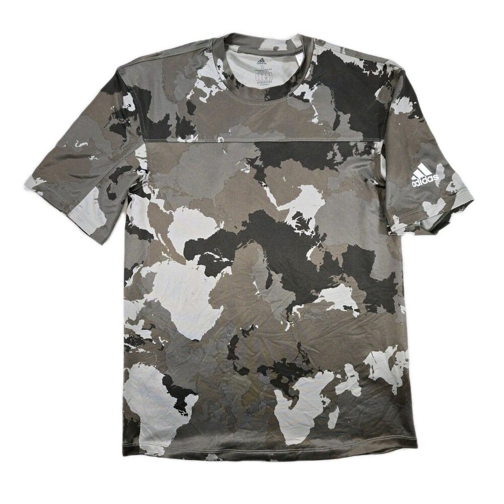 Mens Adidas Performance Fit Short Sleeve Camouflage T Shirt Small Aeroready